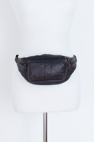 Black/Brown Leather Bumbag
