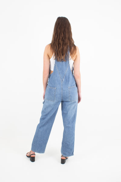 Mid Blue Long Denim Overalls - GAP (#1MID) - 4 Sizes XS, S, M & L