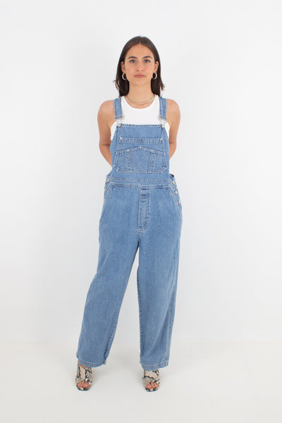 Mid Blue Long Denim Overalls - GAP (#11MID) - 4 Sizes XS, S, M & L
