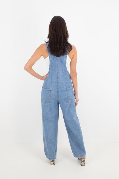 Mid Blue Long Denim Overalls - GAP (#11MID) - 4 Sizes XS, S, M & L