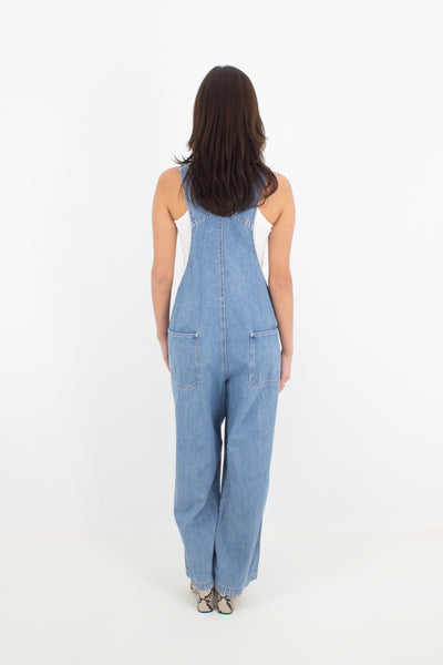 Mid Blue Long Denim Overalls - GAP (#11MID) - 4 Sizes XS, S, M & L