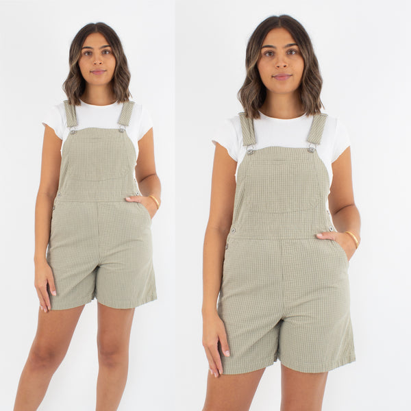Khaki Check Overalls - 2 Sizes S & M