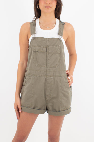 Khaki Denim Overalls - Xhilaration - 3 Sizes XS,S & M