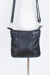 Black Leather Shoulder Bag - Colorado