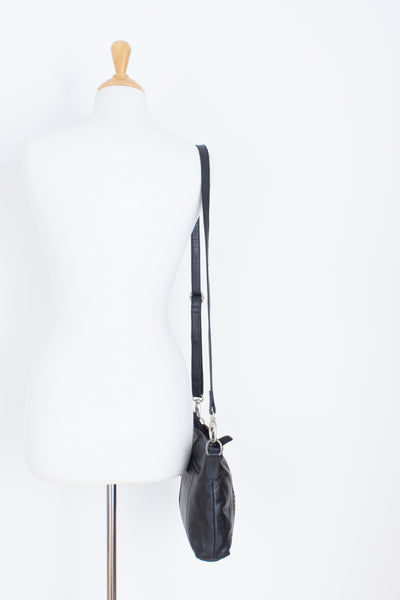 Black Leather Shoulder Bag - Colorado