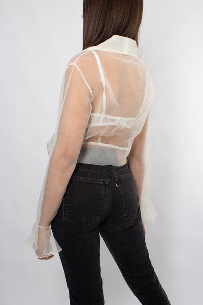 90s Sheer Blouse - Free Size