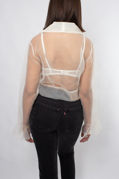 90s Sheer Blouse - Free Size