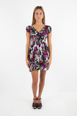 Floral Silk ALANNAH HILL Mini Dress - XXS/XS