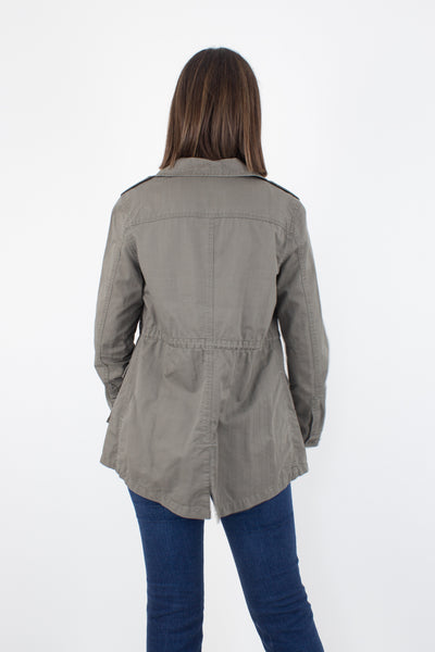 Khaki Army Style Jacket - Size S