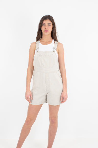 Beige Pure Linen Overalls - GAP - Size M