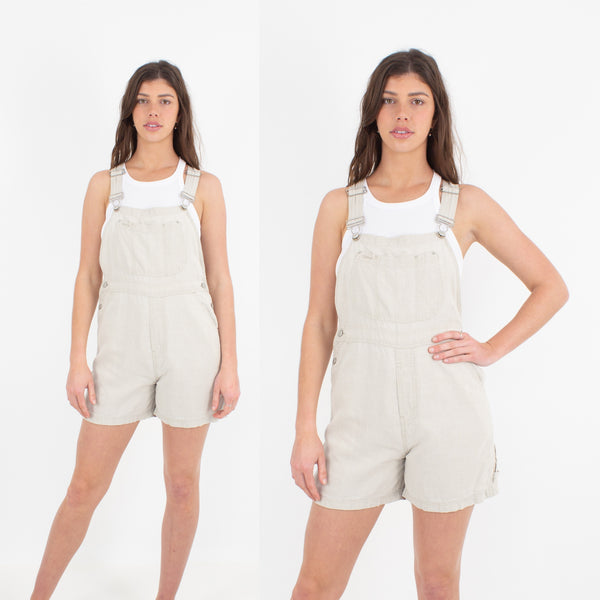 Beige Pure Linen Overalls - GAP - Size M