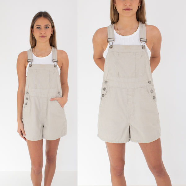 Beige Linen Overalls - No Boundaries - Size S