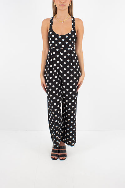 Black & White Polka Dot Jumpsuit - Size XS/S