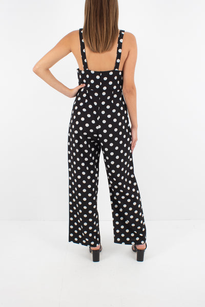 Black & White Polka Dot Jumpsuit - Size XS/S
