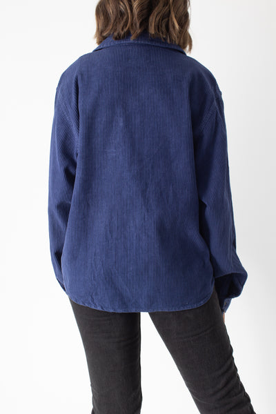 Blue Cord Zip Up Jacket RESIST - Free Size