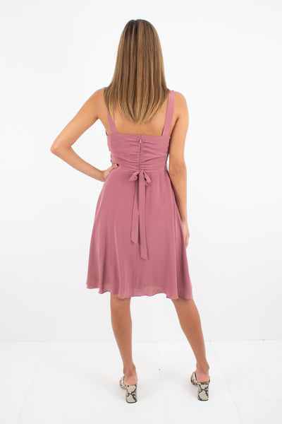 Blush Silk Fleur Wood Dress - Size XXS/XS