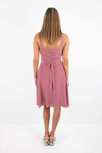 Blush Silk Fleur Wood Dress - Size XXS/XS