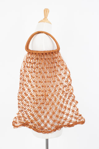 Burnt Orange Jute Market Bag