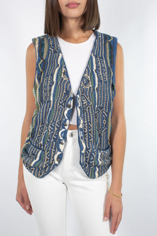 COOGI vest with Green Suede - Free Size