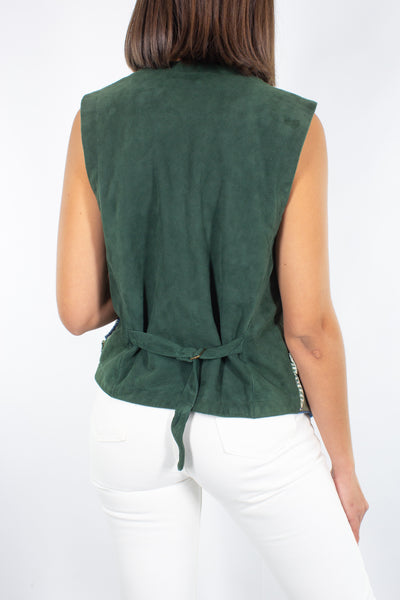 COOGI vest with Green Suede - Free Size