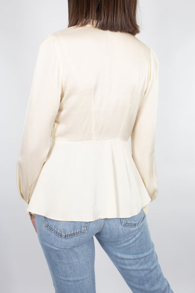 Cream Silk Blouse - Size XS/S