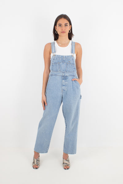 Light Blue Long Denim Overalls - GAP - Size XS Petites*