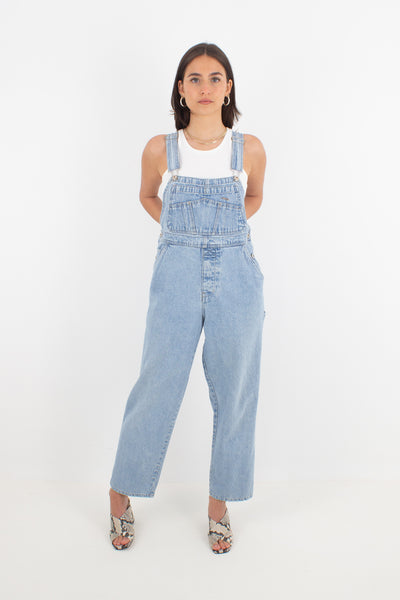 Light Blue Long Denim Overalls - GAP - Size XS Petites*