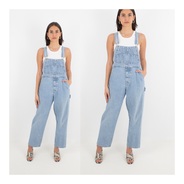 Light Blue Long Denim Overalls - GAP - Size XS Petites*