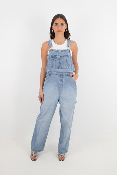 Light Blue Long Denim Overalls - GAP (#8) - Size M