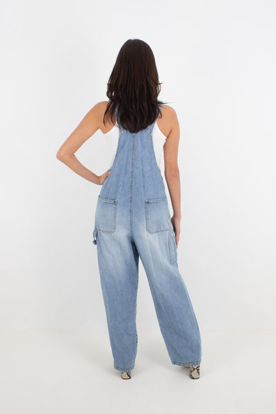 Light Blue Long Denim Overalls - GAP (#8) - Size M