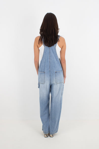 Light Blue Long Denim Overalls - GAP (#8) - Size M