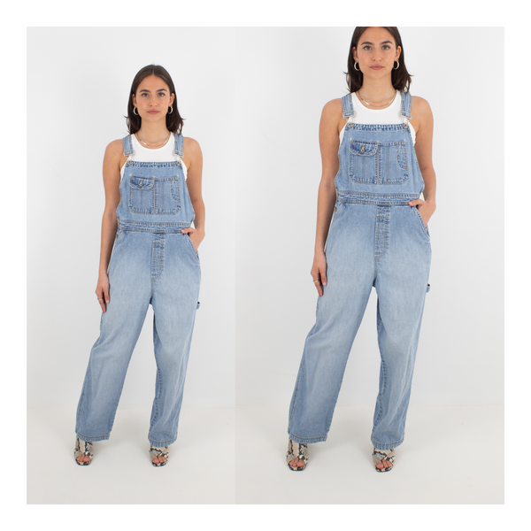 Light Blue Long Denim Overalls - GAP (#8) - Size M