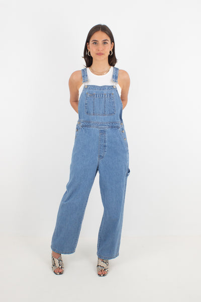 Mid Blue Long Denim Overalls - GAP (#2MID) - 5 Sizes XS, S, M, L & XL