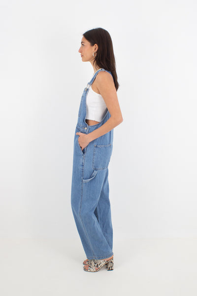 Mid Blue Long Denim Overalls - GAP (#2MID) - 5 Sizes XS, S, M, L & XL