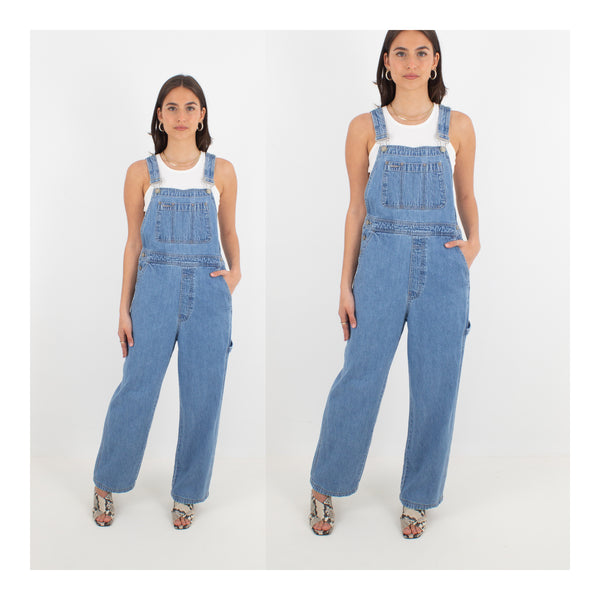 Mid Blue Long Denim Overalls - GAP (#2MID) - 5 Sizes XS, S, M, L & XL