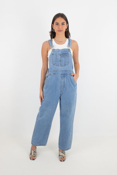 Mid Blue Long Denim Overalls - GAP (#9MID) - 3 Sizes S, M & L