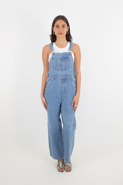 Mid Blue Long Denim Overalls - GAP (#9MID) - 3 Sizes S, M & L