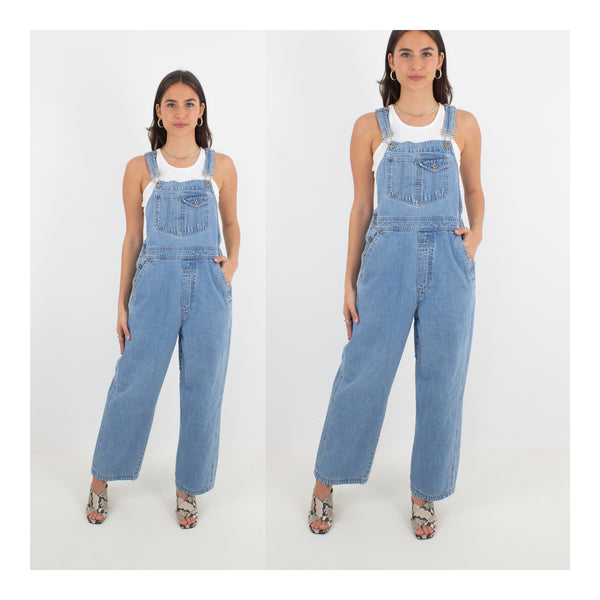 Mid Blue Long Denim Overalls - GAP (#9MID) - 3 Sizes S, M & L