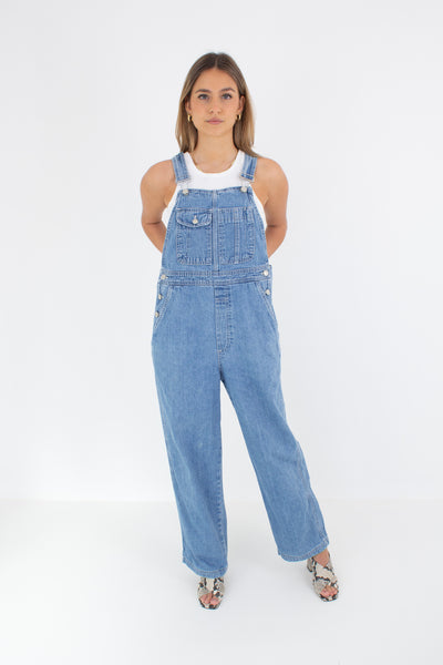 GAP Mid Blue Long Denim Overalls (#5MID) - 4 Sizes XS, S, M & L