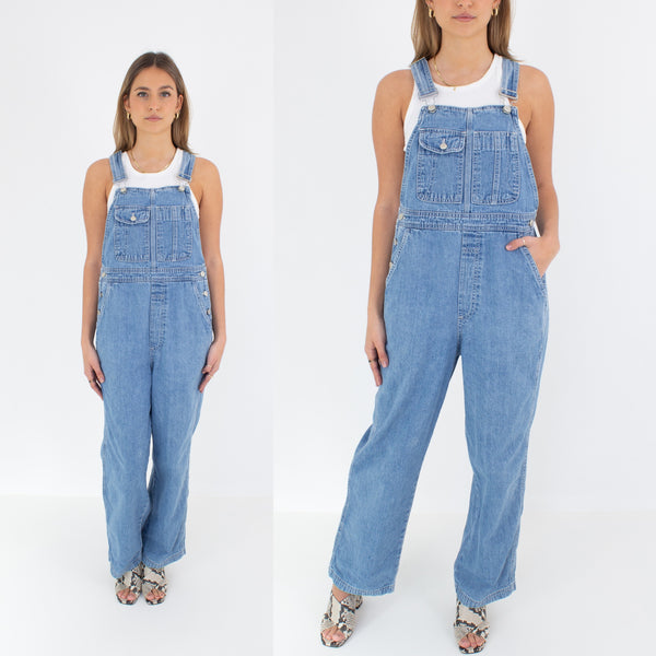 GAP Mid Blue Long Denim Overalls (#5MID) - 4 Sizes XS, S, M & L