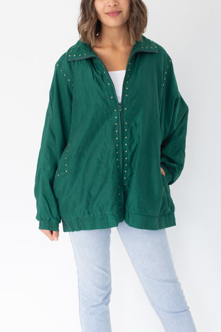 Green Silk Jacket - Free Size