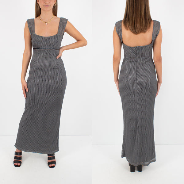 Silver Maxi Dress - Size S