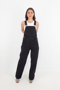 Black Long Denim Overalls - J Galt - Size XS/S