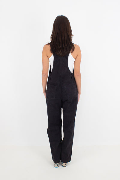 Black Long Denim Overalls - J Galt - Size XS/S