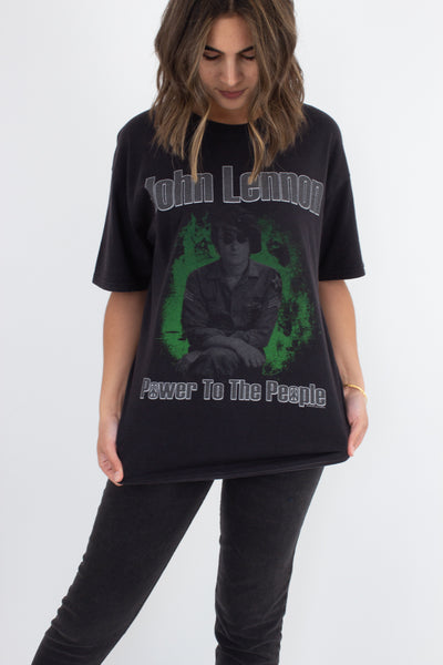 John Lennon 'Power To The People' T-Shirt - Size L