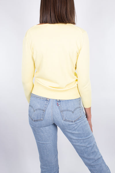 Lemon Yellow Knit Cardi - Size XS/S