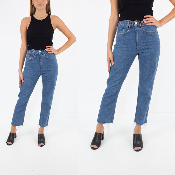 Levis Jeans - High Waist - Cropped Leg - Dark Blue Wash - Size 24" / XS / 6