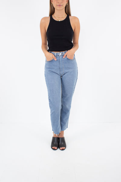 Levis Jeans - High Waist - Cropped Leg - Light Blue Wash - Size 24" / XS / 6