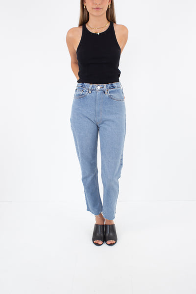 Levis Jeans - High Waist - Cropped Leg - Light Blue Wash - Size 24" / XS / 6