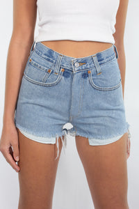 Levis Denim Shorts in Light-Mid Blue - 10 Sizes - 23" 24" 25" 26" 27" 28" 29" 30" 32" 33"